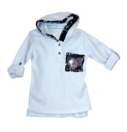 Bluza dziewczęca z cekinami MEWA - rozmiar 134