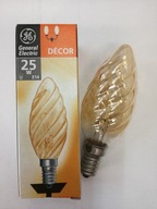 Sviečková žiarovka gold decor 25W E14 šiška
