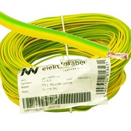 100m Jednožilový kábel 1x0,5 LGY lanko 1 x 0,5mm žlto-zelená