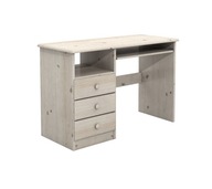 DSI-meble drevený Písací stôl 3S ľavý biely borovicový
