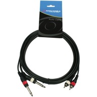 Accu Cable AC-2R-2J6M/1,5 2x jack (6,3 mm) - 2x RCA (cinch) 1,5 m
