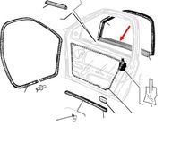 USZCZELKA SZYBY DRZWI LEWA ZEWNĘTRZNA FIAT PALIO