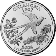 25 cent (2007) Spojené štáty americké - Oklahoma Mincovňa Denver