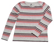 H&M fajna bluzka bawełniana w paski ORGANIC COTTON 122-128