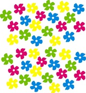 40ks Kvety FAREBNÁ Samolepky Rôzne farby