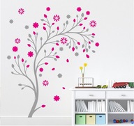 Samolepka na stenu/Tapeta Sivý Stromček dekorácia miestnosti