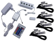 4x RGB LED CSIPESZ ÜVEG POLCOKHOZ szett