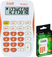 Kalkulator TOOR TR-295-O BIAŁO-POMARAŃCZOWY, 8 pozycyjny, kieszonkowy 120-1