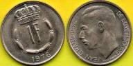LUKSEMBURG 1 Franc 1976 r.