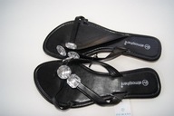 klapki czarne kamienie na przodzie 38 skoropodob