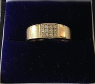 Pierścionek ze złota 585 brylanty diamenty 0,35 ct