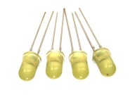 Dioda LED 5mm 700mcd (podwyższona jasność) żółta dyfuzyjna - 20 sztuk