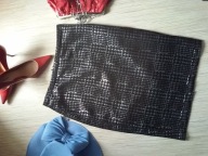 * M & CO * SPÓDNICA CZARNA ZE SREBRNĄ NITKĄ_38