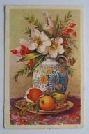 MARTWA NATURA KWIATY W DZBANKU JABŁKO GRUSZKA