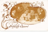 Frohliche Ostern piwo wódka papierosy secesja