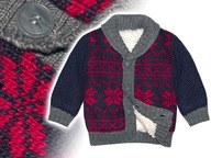 NUTMEG * ocieplany GRUBY SWETER na KOŻUSZKU *** 68