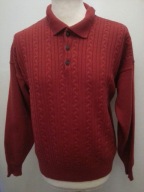 REDGREEN SWETER POLO WEŁNA SWETR ROZ.L/XL ELEGANC