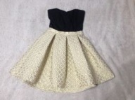 Sukienka wieczorowa rozkloszowana złoto czarna