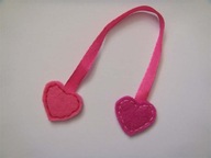 Duet serc na tasiemce z filcu*