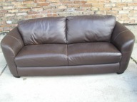 DUŻA SOFA 3-KA BRĄZ - 100 % skóra nat. - MARKOWA