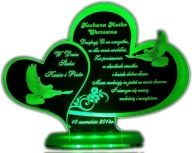 PODZIĘKOWANIA GRAWEROWANE DLA CHRZESTNYCH ŚLUB LED