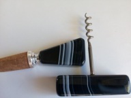 MIN 1625 zestaw korek i korkociąg kamień AGAT