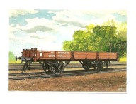 Pocztówka - Stary wagon do przewozu piasku / Burki