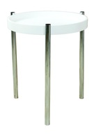 Stolová stolička pre Salon Metal / Wood White 50cm
