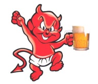 Наклейка diabeł z kuflem piwa diabełek devil piwo фото, цена