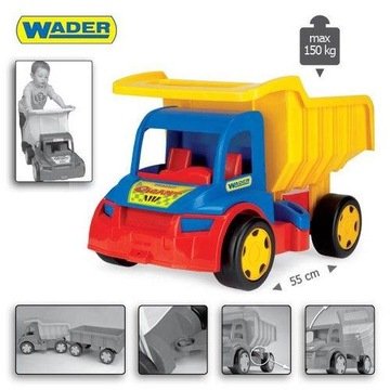 WADER 65000 ГИГАНТСКИЙ САМОСВАЛ В КОРОБКЕ 150 КГ