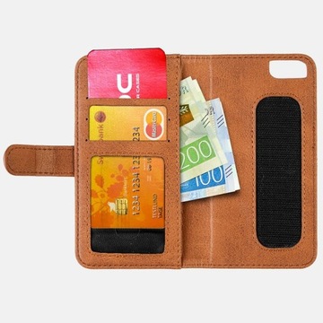 Portfel do iPhone 7 8 MOC Velcro Wallet Brown