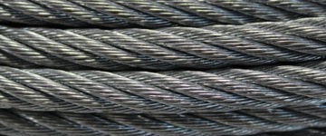 lina stalowa z hakiem HS - 5mm x 25m 1,80t 6x19