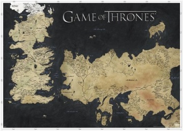 Gra o Tron Mapa Westeros i Essos - plakat 140x100