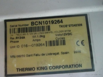 ХОЛОДИЛЬНЫЙ ГЕНЕРАТОР THERMO KING TKCE 250E 12V 2016 г.