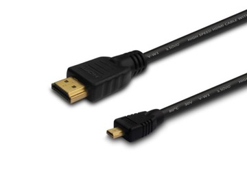 Кабель SAVIO cl-39 (HDMI M - Micro HDMI M; 1м; черный)