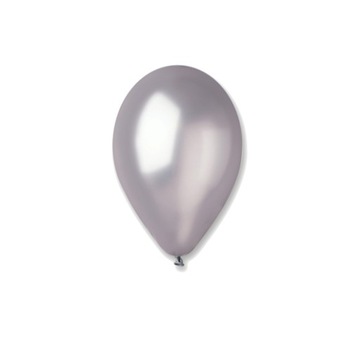 Balon lateksowe Ge.Ma.R. metaliczne srebrne 100 sztuk