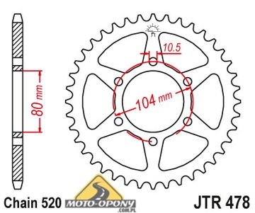 Zestaw napęd-owy Kawasaki Z750 2004-12r ZR 750 DiD