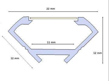 Профиль для светодиодной ленты ПВХ УГОЛ №398