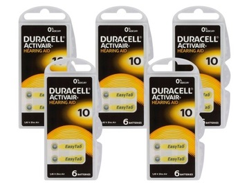 30 x 10 слуховых батарей PR70 Duracell ActivAir