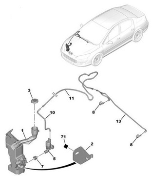 ШЛАНГ СТЕКОНОМЫВАТЕЛЯ PEUGEOT 407 oe