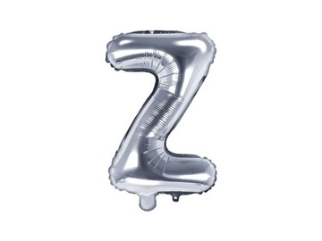 Фольгированный шар Z, серебро, 35 см, 1 шт. FB2M-Z-018.