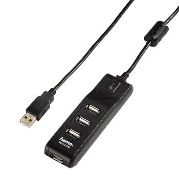 HAMA USB 2.0 4xUSB-A С ФУНКЦИЕЙ ВКЛ-ВЫКЛ 1,8 м;