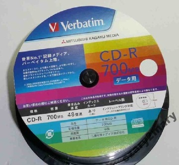 Verbatim CD-R Printable Sonic-AZO Japan, конверт для компакт-диска, 1 шт.