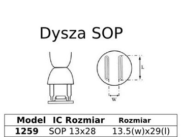 Паяльная насадка HotAir SOP 13x28 1259