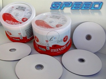 Диски для печати MAXELL DVD-R БЕЛЫЕ для печати 50 шт.