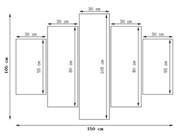 Желтые одуванчики Абстрактная картина триптих 150x105