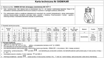 1 КРЮК ДЛЯ УКРОТКИ ШТИФТА 13 мм КЛАСС 8 EN 5,3T