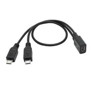 KABEL Y OTG HOST Micro USB - 2x MicroUSB zasilanie