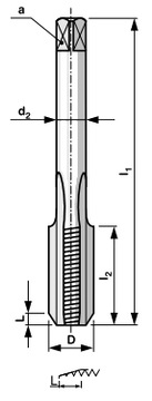 Метчики Метчик М8 3 шт. руководство HSS DIN 352