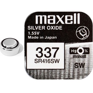 Серебряный аккумулятор Maxell 337/SR416SW (1 шт.)